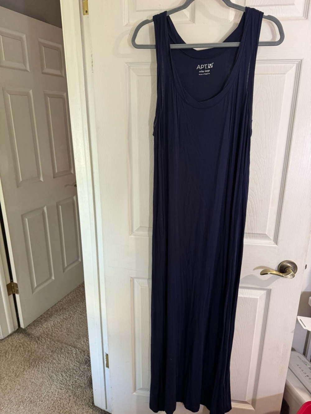 Apt. 9 Navy Sleeveless Scoop-Neck Maxi Dress